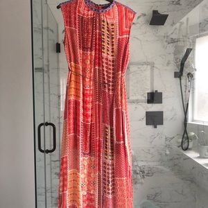 Anthropologie beaded maxi dress